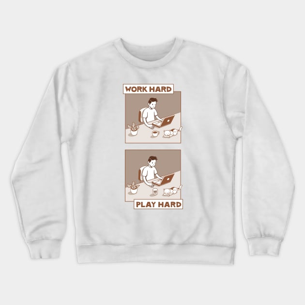 Work hard. Play hard. Crewneck Sweatshirt by Safari Shirts